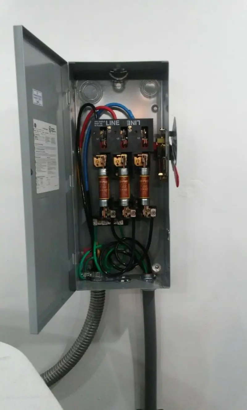Three-phase disconnect switch installed for Electrical Wiring & Rewiring in Chautauqua