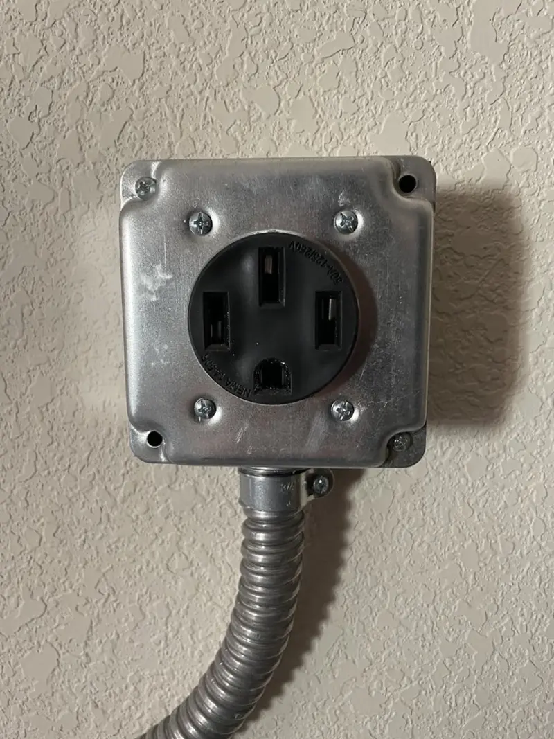 NEMA 14-50 outlet installed for Electrical Panel Upgrade in Chautauqua